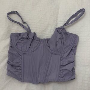 Super cute cargo mesh fabric corset purple top. Super cute brand new never worn